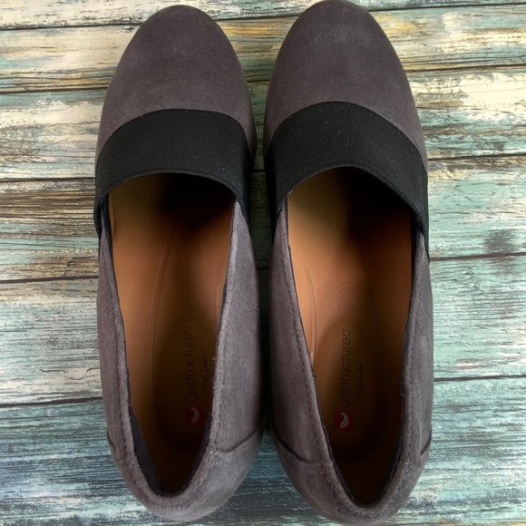 Clarks Un Blush Lo Loafer Shoe Womens Size 7N Gray Suede Comfort Slip Ons Flats - Picture 4 of 10